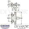 Grohe Grohtherm 800 Thermostatic Bath Mixer Dimensions